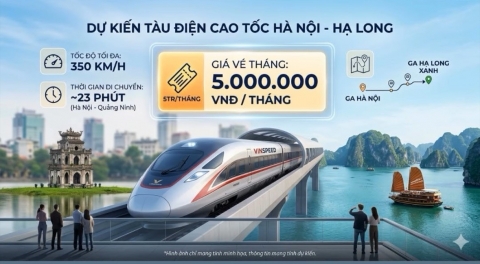 Thông tin giá vé tàu điện đường sắt tốc độ cao từ Hà nội về Hạ long cho cư dân Vinhomes Global Gate hạ long