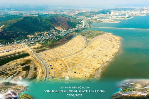 Cập nhật Tiến độ mới nhất Vinhomes Hạ long xanh-Phân khu Vịnh Bình minh và Thiên đường nhiệt đới